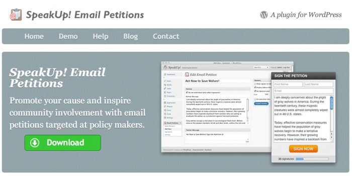 ブログで署名を集めたいならオススメなプラグイン【SpeakUp! Email Petitions】