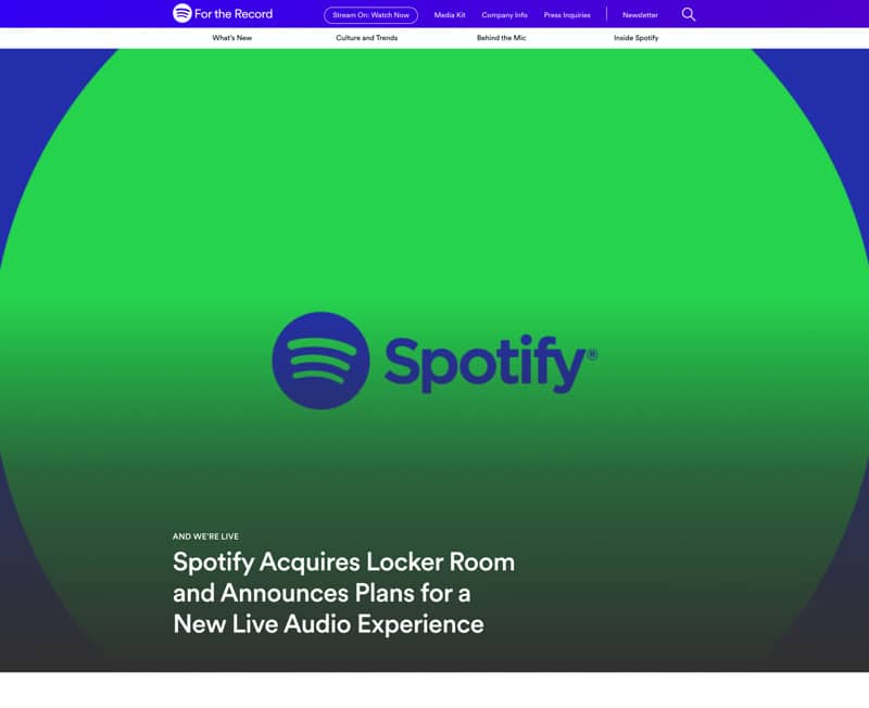Spotify For the Record